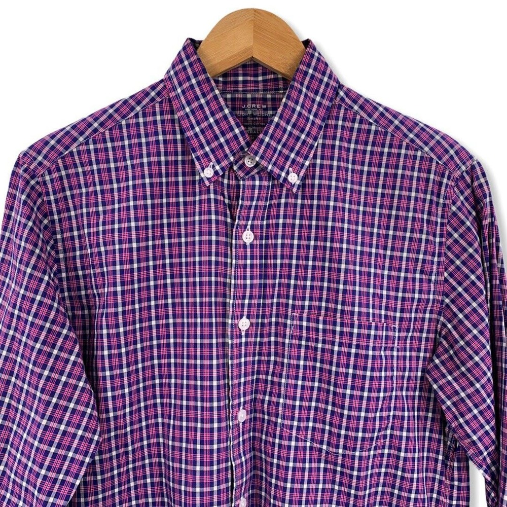 J Crew‎ Purple Plaid Long Sleeve Lightweight Small